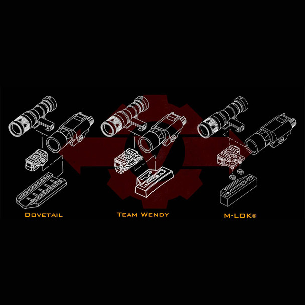 Thyrm VariArc Helmet Mount, Team Wendy: Black