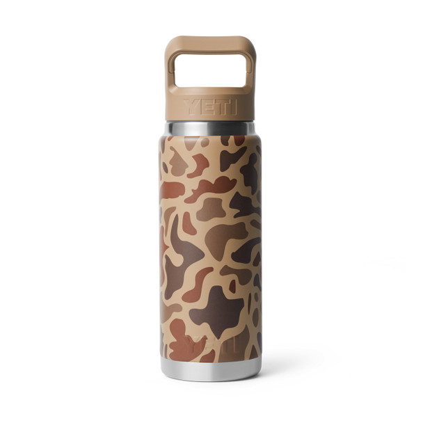 YETI Rambler Water Bottle w/ Colour-Matched Straw Cap, 769 mL / 26 oz: Wetlands Camo
