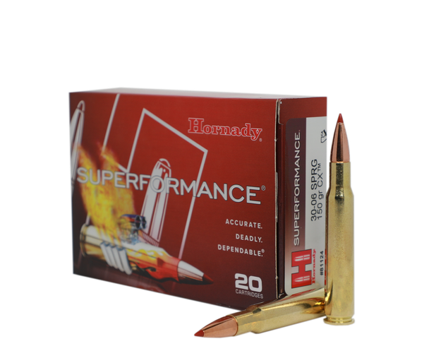 Hornady Superformance Ammunition: 30-06 Sprg, 150 Grain, CX, 3080 fps