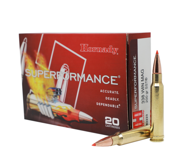 Hornady Superformance Ammunition: 338 Win Mag, 200 Grain, SST, 3030 fps