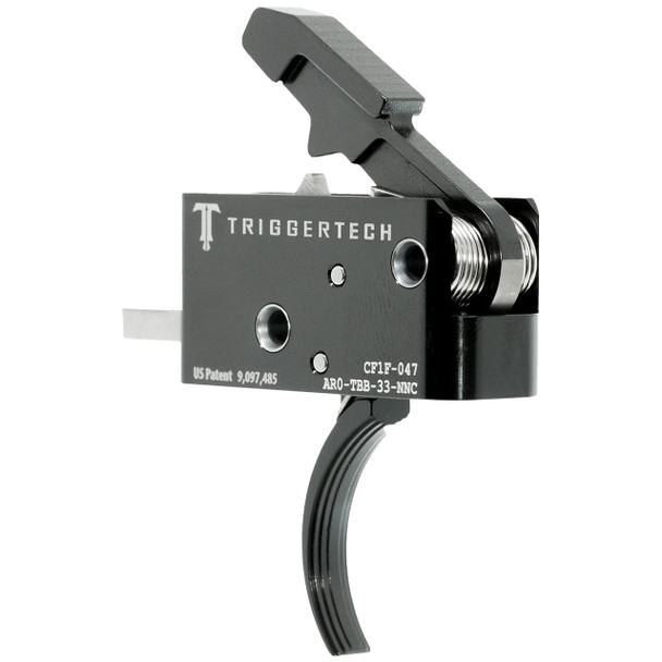TriggerTech AR15 Competitive Two-Stage Trigger: PVD Black Curved Lever
