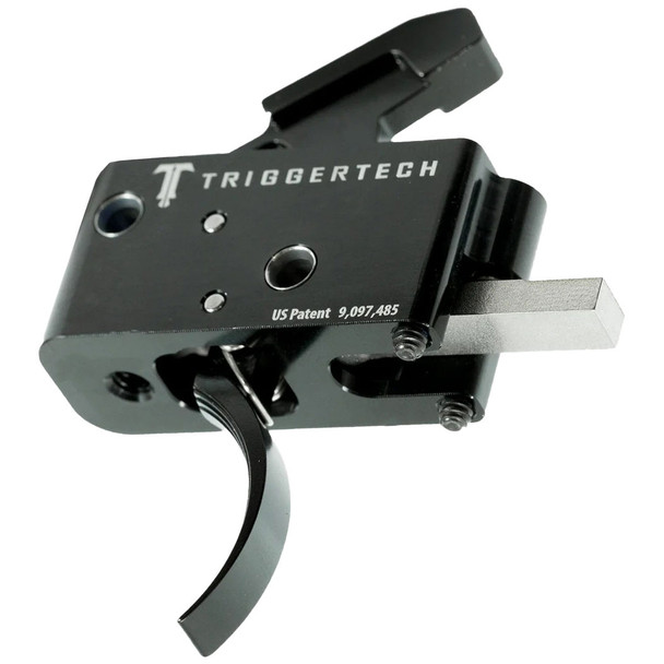 TriggerTech AR15 Competitive Two-Stage Trigger: PVD Black Curved Lever