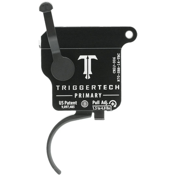 TriggerTech Remington 700 Primary Single-Stage Trigger w/ Bolt Release, RH: PVD Black Curved Lever