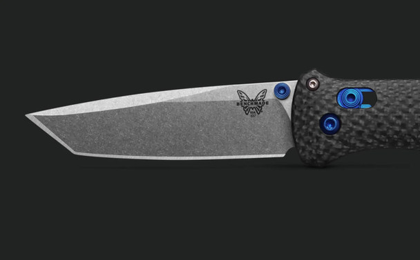 Benchmade 537-09 Bailout Knife: Carbon Fiber Handle, M390 Stainless Steel (58-61HRC) Tanto Blade