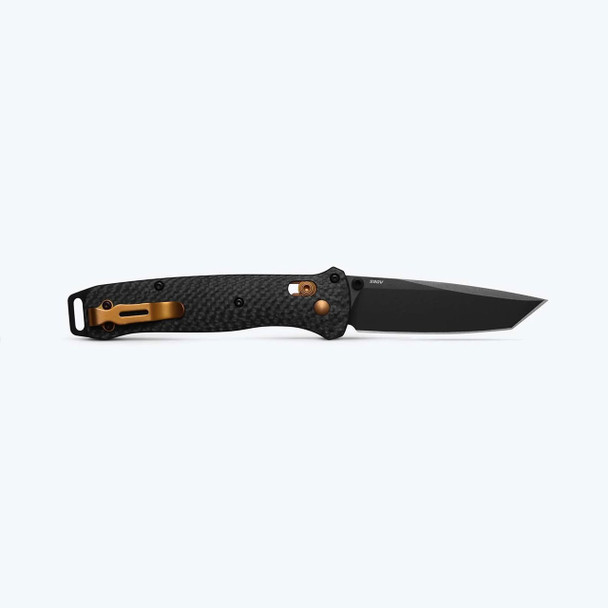 Benchmade 537BK-10 Bailout Knife: Carbon Fiber Handle, S90V Stainless Steel (59-61HRC) Tanto Blade