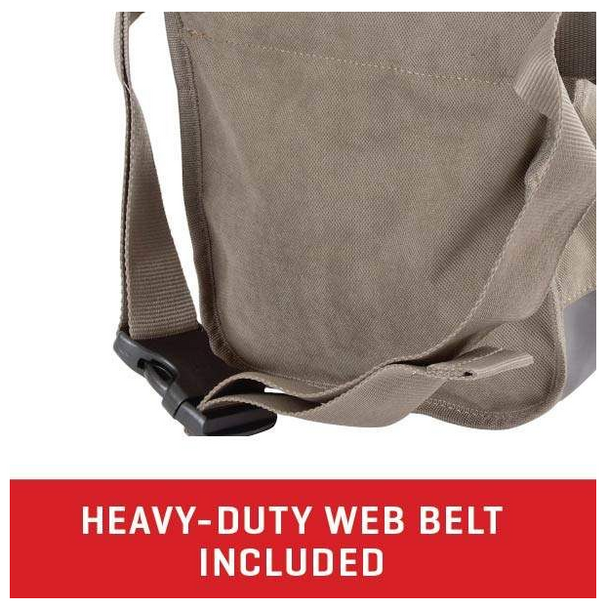 Allen Shotgun Shell Pouch w/ Belt, Soft Canvas & Leather: Olive Drab