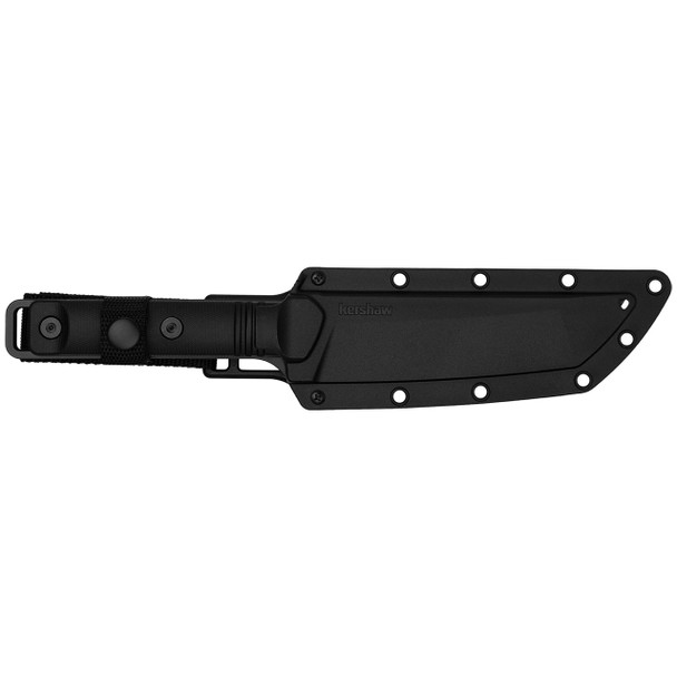 Kershaw Atreides Knife: Black Polypropylene Handle, 65Mn Tanto Blade, Model 1088