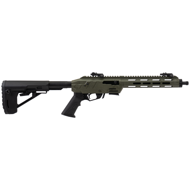 Adler Arms RF-224 TAC Rifle, Green: 22 LR, 11.7" Barrel, Model RF224TACODG