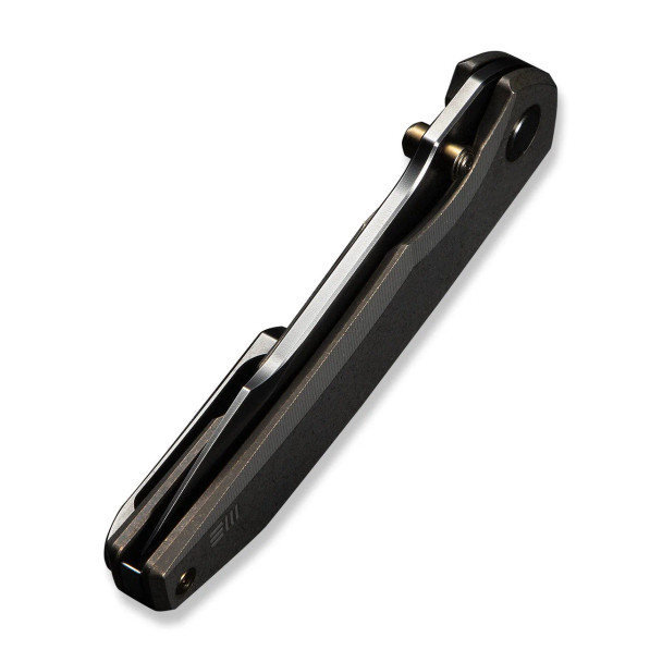 WE Knife Ryson Knife: 3.33" Bohler M390 Harpoon Blade, Bronze Titanium Handle, Model WE24086-3