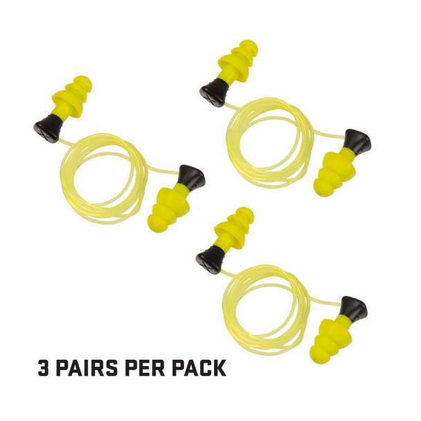 Allen ULTRX Tethered Ear Plugs: 26 dB NRR, 3 Pairs