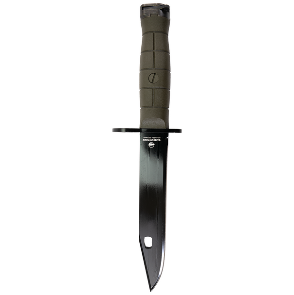 Waffentechnik B2K Bayonet: 7", 440C, Plain Edge, Black Blade, Green Handle, Model WKB2K