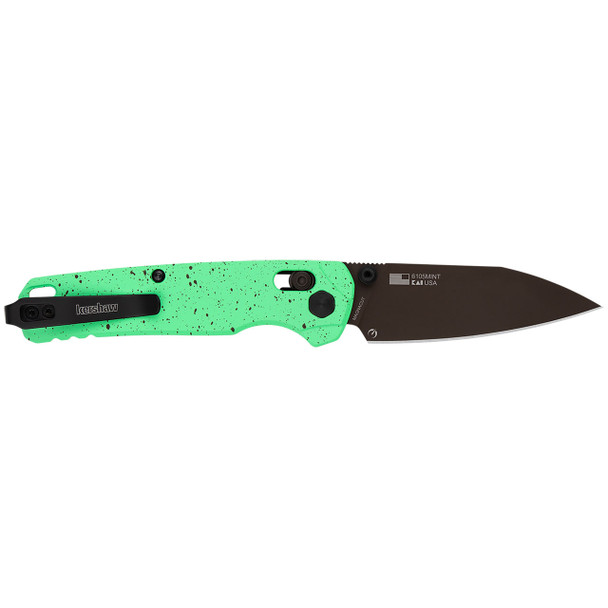 Kershaw Bel Air - Mint Chocolate Chip Knife: Mint & Brown Handle, CPM MagnaCut Reverse Tanto Blade, Model 6105MINT