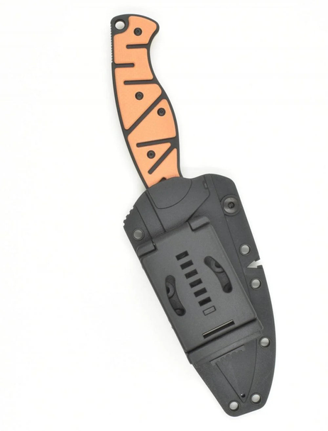 V Nives Altered Beast Orange Knife: 4.25", Plain Edge, Black Blade, Model D8041-01
