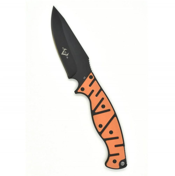 V Nives Altered Beast Orange Knife: 4.25", Plain Edge, Black Blade, Model D8041-01