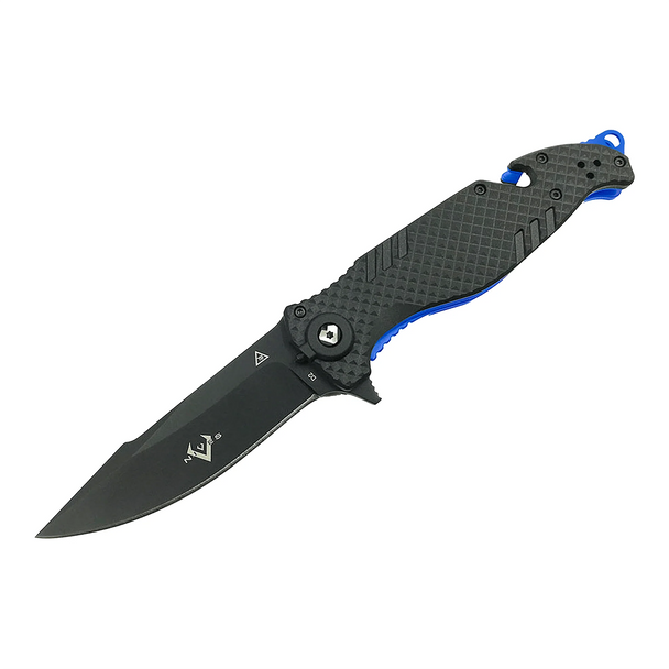 V Nives Trail Blazer knife: 3.75", Plain Edge, Black Blade, Model D8019-03