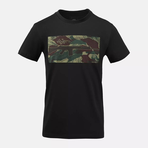 Helikon-Tex T-Shirt (FN FAL): Black / Rhodesian Camo