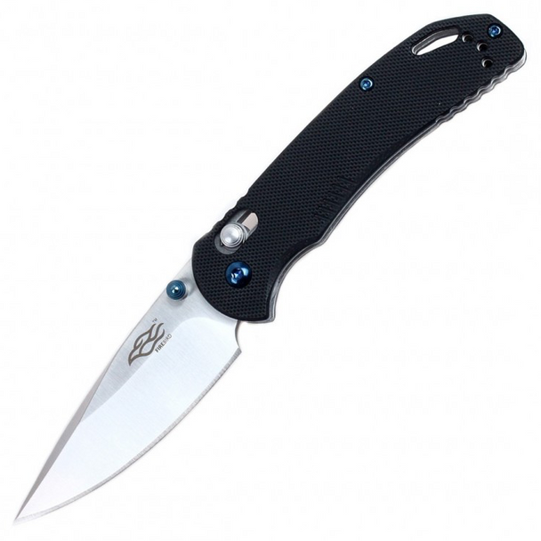 Ganzo Knife Firebird F753M1 Folding Knife, Black: Drop Point, Plain Edge Blade, Model F753M1-BK