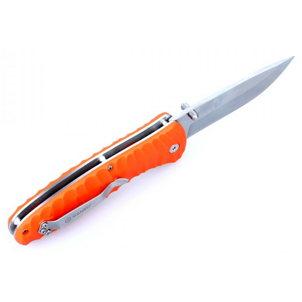 Ganzo Knife G6252 Folding Knife, Orange: BRD4116 Blade; Fiberglass Handle, Model G6252-OR