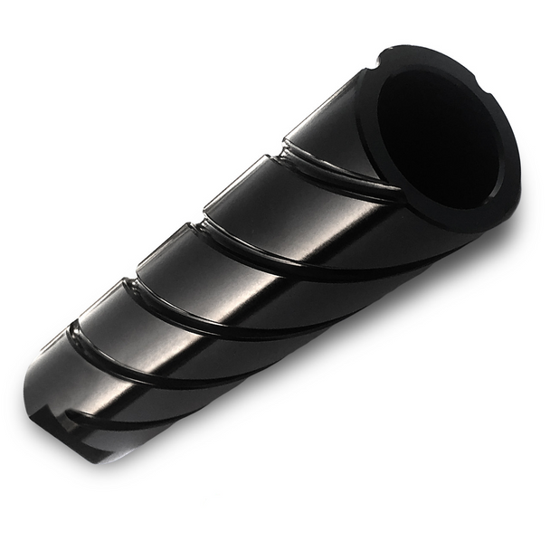 Infinite Product Solutions 13/16-16 Smooth Spiral Fluted Sound Redirect Sleeve 5.75": Black Aluminum