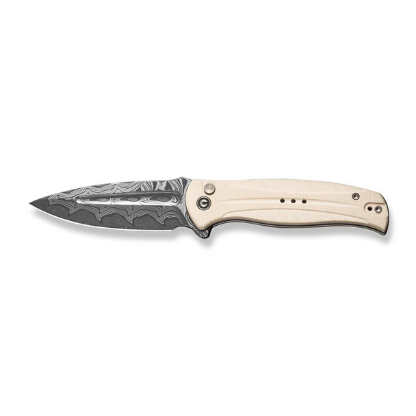 CIVIVI Incindie Knife: 3.48", Spear Point, Plain Edge Blade, Ivory G10 Handle, Model C23053-DS1