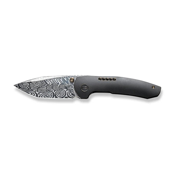 WE Knife Trogon Knife: 3.2", Spear Point, Plain Edge, Blade, Black Titanium Handle, Model WE22002B-DS1