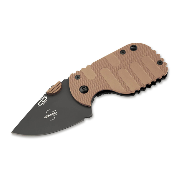 BokerSubcom 2.0 Coyote Knife: 2.28", D2 Blade, Coyote Zytel Handle, Model 01BO529