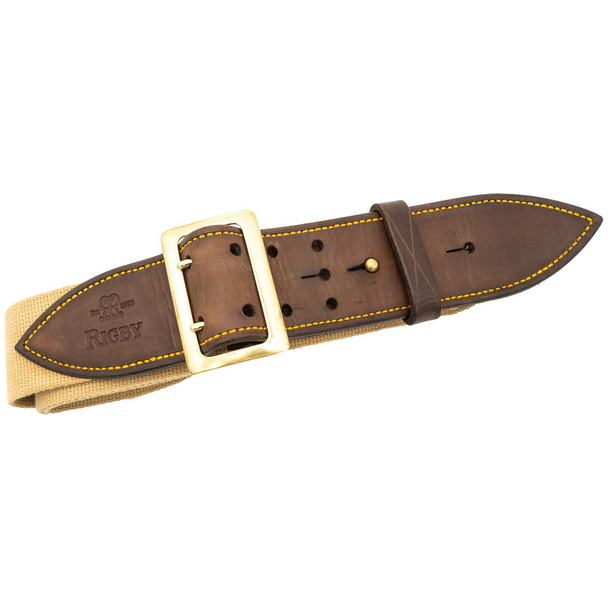 Rigby Safari Canvas & Leather Belt: Large