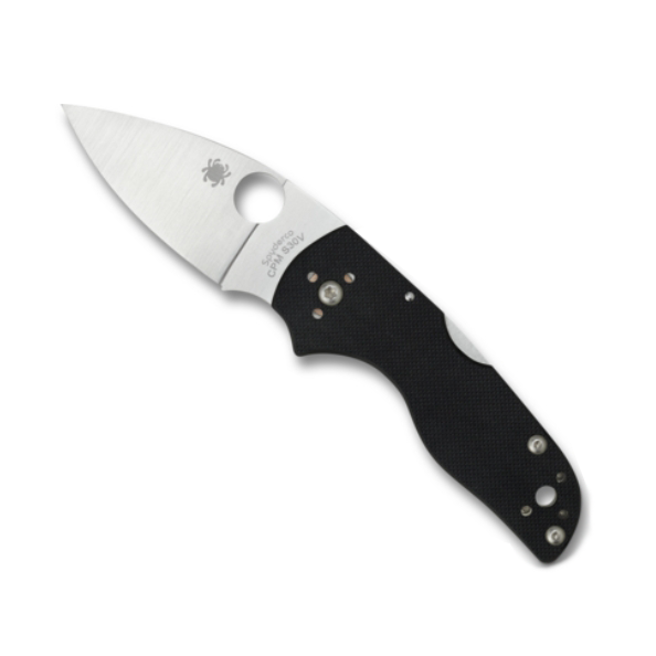 Spyderco Lil' Native Knife: Plain Edge, Black G-10, Back Lock, Model C230MBGP