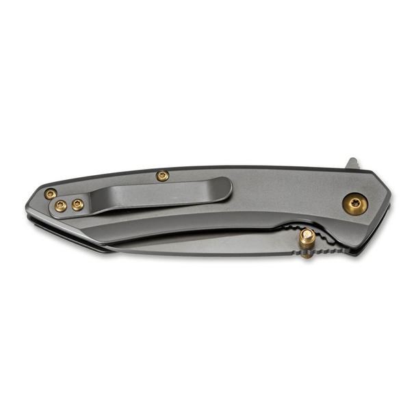 Boker Cobalt Knife: 3.46", 440A, Wharncliffe, Grey Blade, Blue & Grey Handle, Model 01RY288