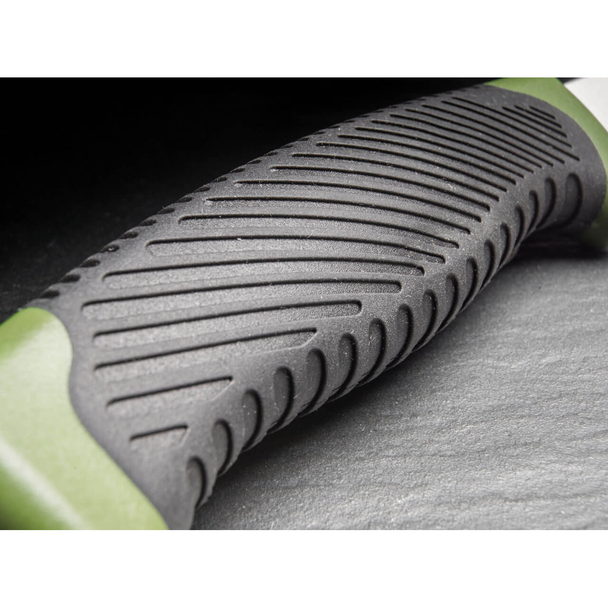 Boker Magnum Falun Green Knife: 3.94", 420 Stainless Steel Blade, Olive / Black Rubber Handle, Model 02RY103