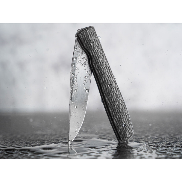 Boker Urban Trapper Jigged Titanium Knife: 3.5", VG-10, Stonewashed Blade, Grey Titanium Handle, Model 01BO476