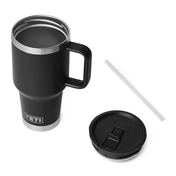 YETI Rambler Travel Straw Mug w/ Colour-Matched Straw Lid, 887 mL / 30 oz: Black