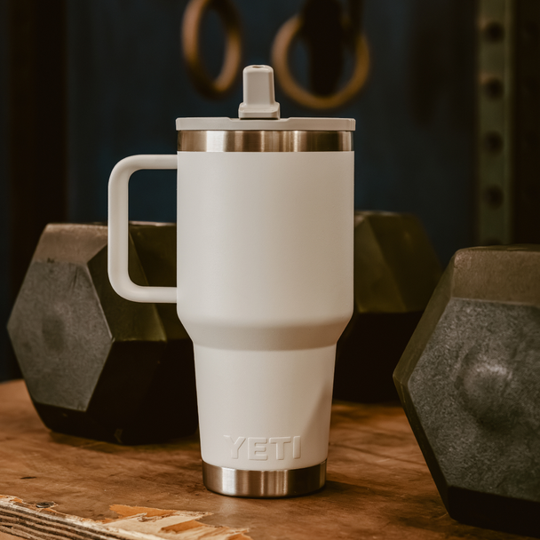 YETI Rambler Travel Straw Mug w/ Colour-Matched Straw Lid, 887 mL / 30 oz: Navy