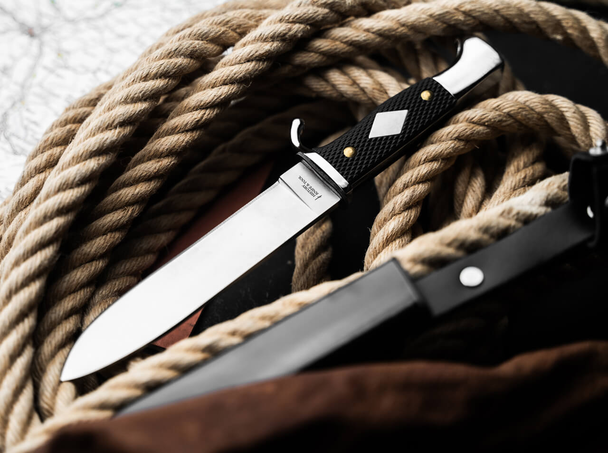 Boker German Scout Knife: 5.5", 440A, Stainless Blade, Black POM Handle, Model 02HY004