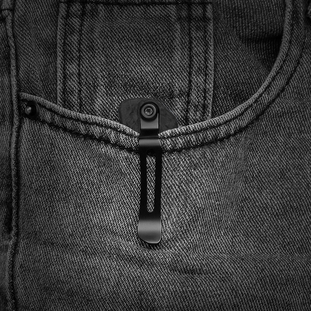 Kizer Knives Pioneer Knife: 3.2", Plain Edge, Clip-Point, Black DLC Ultra Blade, Titanium & Marble Carbon Fiber Handle, Model ZX-FK03-A1