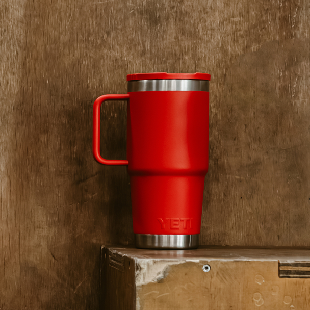 YETI Rambler Travel Straw Mug w/ Colour-Matched Straw Lid, 591 mL / 20 oz: Black