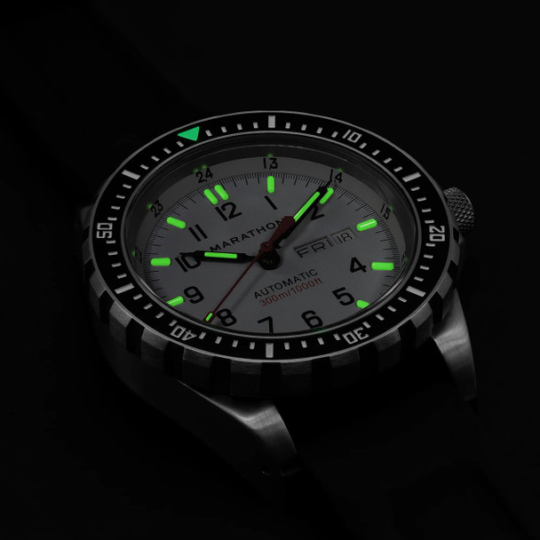 Marathon 46mm JDD Diver's Automatic Type II, Arctic Edition: 3-Piece Rubber Strap (WW194021SS-0530)