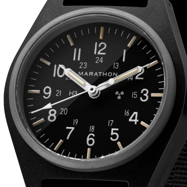 Marathon 34mm GPM Field Mechanical Type II, Black: Standard-Issue, Ballistic Nylon Strap, (WW194003BK-0101)