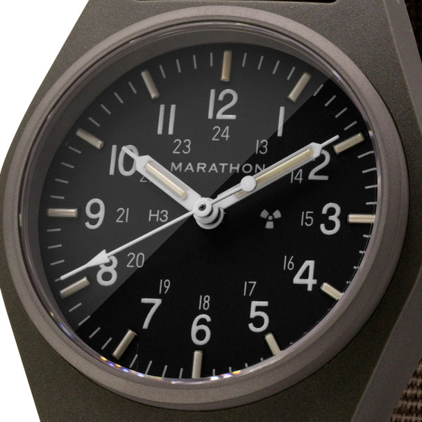 Marathon 34mm GPM Field Mechanical Type II, Sage Green: Standard-Issue, Ballistic Nylon Strap (WW194003SG-0103)