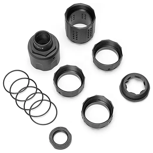 Strike Industries Pistol Linear 1/2-28 Compensator: 9mm, Black