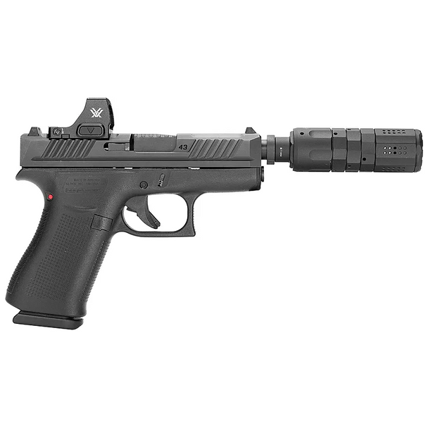 Strike Industries Pistol Linear 1/2-28 Compensator: 9mm, Black