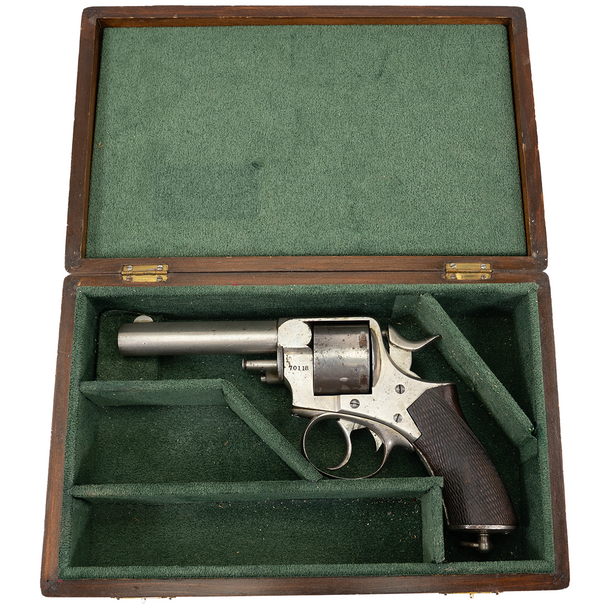Webley Antique Wm Moore & Grey Webley Revolver: 442 Webley, 4.5" Barrel, SER# 70118