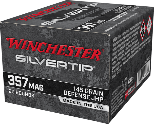 Winchester Silvertip Ammunition: 357 Magnum, 145 Grain, Silvertip JHP, 1290 fps