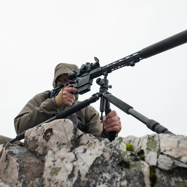 Spartan Precision Equipment Ascent Tripod Gen 2 w/ Davros Pro Head, Woodland