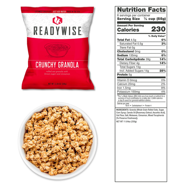 ReadyWise Emergency Food Supply, Breakfast & Entree Bucket: 84 Servings