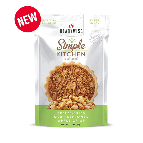 ReadyWise Simple Kitchen, Freeze-Dried Old Fashioned Apple Crisp: 2 oz / 56 g