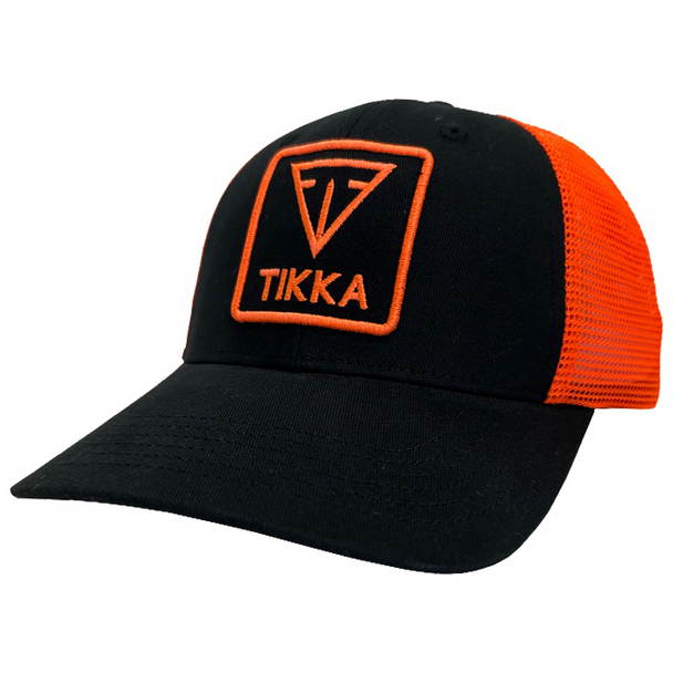 Tikka Trucker Hat: Patch, Blaze Orange & Black