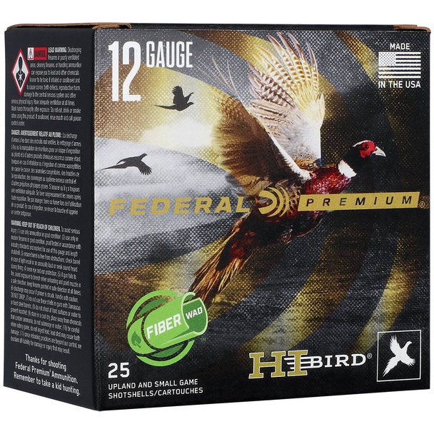 Federal Hi-Bird Ammunition: 12 Gauge, 2-3/4", #4, 1-1/4 oz, 3-3/4 DE, Fiber Wad, 1330 fps, Model HVF12HW 4