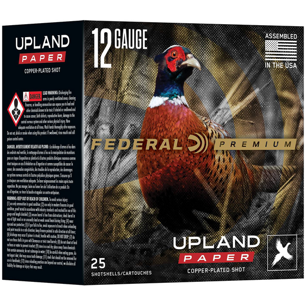 Federal Upland Paper Ammunition: 12 Gauge, 2-3/4", #6, Copper Plated, 1-1/4 oz, 1330 fps, Model PUP154 6