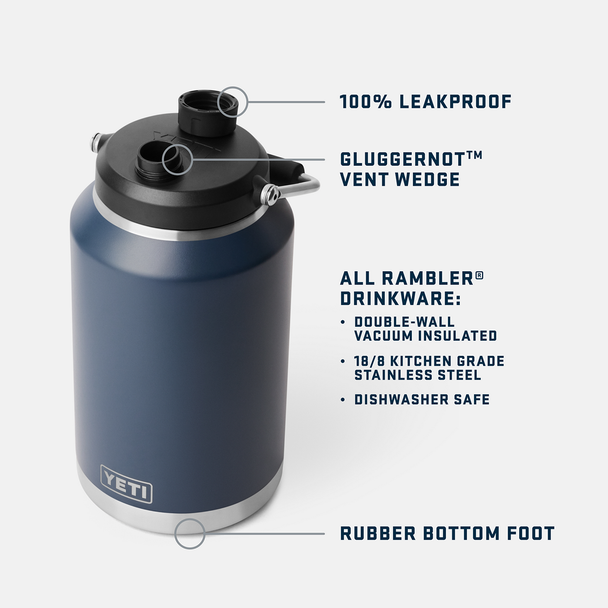 YETI Rambler Jug w/ MagCap Dock, 3.78 L / 1 gal: Blue Camo